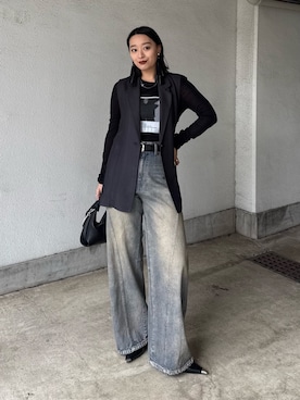 「Lui's（ルイス）のアイテム（バッグ）」を使った、miuさん（レディース・158cm）の春コーディネート