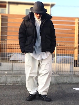 「UNIQLO（ユニクロ）のアイテム（帽子）」を使った、munikunさん（メンズ・168cm）の冬コーディネート