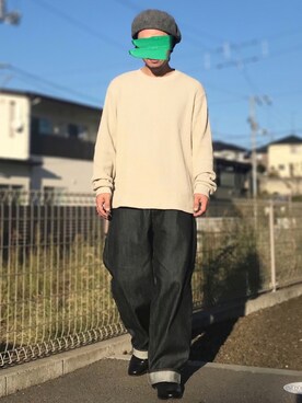 「BEAMS（ビームス）のアイテム（ハンチング/ベレー帽）」を使った、munikunさん（メンズ・168cm）の秋コーディネート