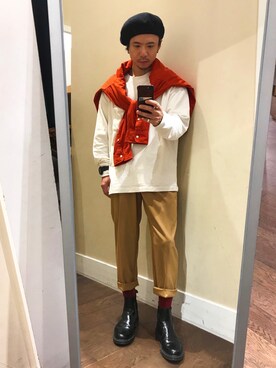 「かたかけ」｜munikunさん（メンズ・168cm）の秋コーディネート