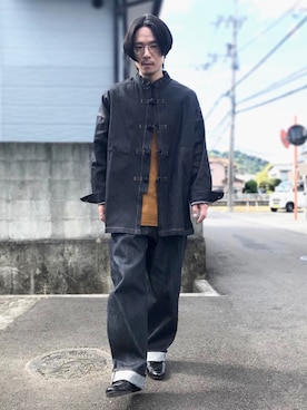 「antiqua（アンティカ）のアイテム（デニムジャケット）」を使った、munikunさん（メンズ・168cm）の秋コーディネート