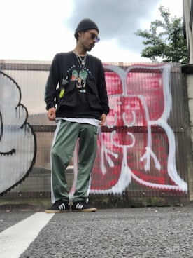 「CONVERSE TOKYO（コンバーストウキョウ）のアイテム（帽子）」を使った、tkc18さん（メンズ・173cm）の春コーディネート