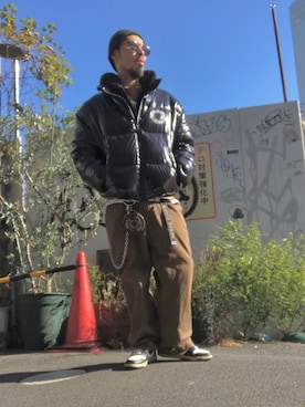 「CONVERSE TOKYO（コンバーストウキョウ）のアイテム（帽子）」を使った、tkc18さん（メンズ・173cm）の冬コーディネート