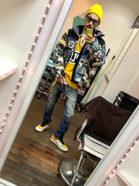 「AG（エージー）のアイテム」を使った、tkc18さん（メンズ・173cm）の冬コーディネート