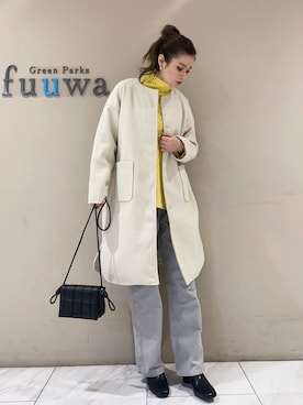 「Green　Parks（グリーンパークス）のアイテム（その他アウター）」を使った、sumiさん（レディース・161cm）の冬コーディネート
