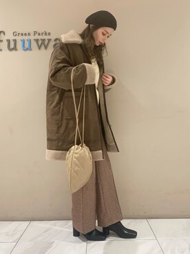 「ELENCARE DUE（エレンカーレデュエ）のアイテム（その他アウター）」を使った、sumiさん（レディース・161cm）の冬コーディネート