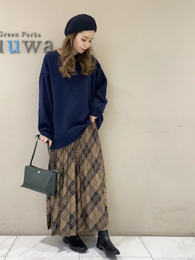 「Sugar spoon（シュガースプーン）のアイテム」を使った、sumiさん（レディース・161cm）の秋コーディネート