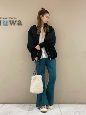 「Green　Parks（グリーンパークス）のアイテム」を使った、sumiさん（レディース・161cm）の冬コーディネート