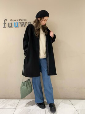 「Green　Parks（グリーンパークス）のアイテム（その他アウター）」を使った、sumiさん（レディース・161cm）の冬コーディネート