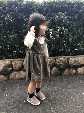 「apres les cours（アプレレクール）のアイテム（スリッポン）」を使った、kana.𖦊さん（レディース・153cm）の秋コーディネート