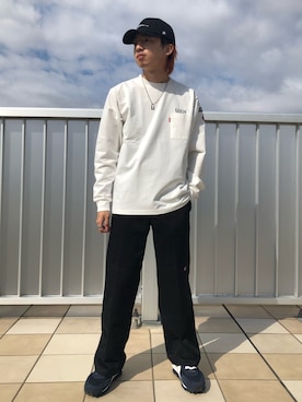 「アパレルスタッフ」｜「アイテム（帽子）」を使った、kujinさん（メンズ・172cm）の春コーディネート