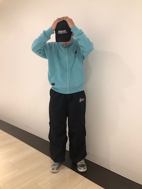 「AVIREX（アヴィレックス）のアイテム（アクセサリー）」を使った、kujinさん（メンズ・172cm）の冬コーディネート