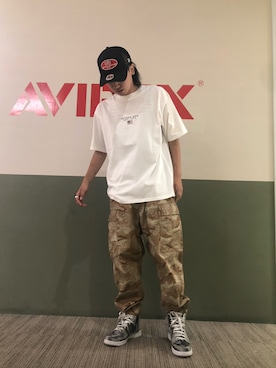 「アパレルスタッフ」｜「アイテム（帽子）」を使った、kujinさん（メンズ・172cm）の夏コーディネート