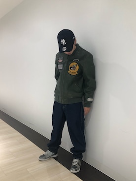 「AVIREX（アヴィレックス）のアイテム（アクセサリー）」を使った、kujinさん（メンズ・172cm）の秋コーディネート