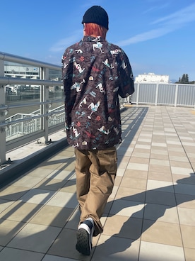 「アパレルスタッフ」｜「アイテム（帽子）」を使った、kujinさん（メンズ・172cm）の冬コーディネート