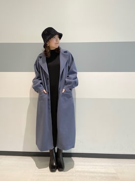「prose verse（プロズヴェール）のアイテム（チェスターコート）」を使った、マユリさん（レディース・161cm）の秋コーディネート