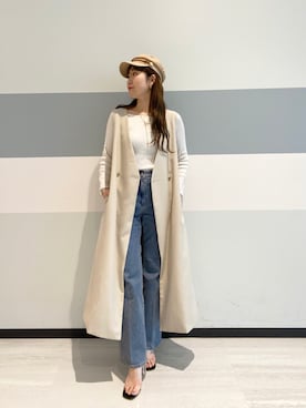 「シンフルコーデ」｜「アイテム（ジャンパースカート）」を使った、マユリさん（レディース・161cm）の春コーディネート