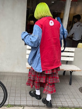 「used mix」｜「アイテム（スウェット）」を使った、tomatoさん（レディース・155cm）の秋コーディネート