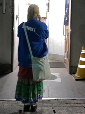 「古着女子」｜「アイテム（ブルゾン）」を使った、tomatoさん（レディース・155cm）の春コーディネート