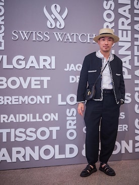 「VINTAGE（ヴィンテージ）のアイテム（帽子）」を使った、Ethan Chuさん（メンズ・172cm）の冬コーディネート