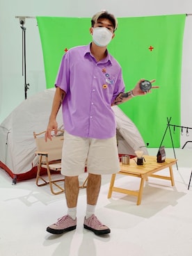 「COS（コス）のアイテム（パンツ）」を使った、Ethan Chuさん（メンズ・172cm）の冬コーディネート