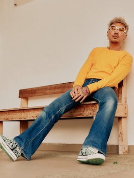 「Gosha Rubchinskiy（ゴーシャラブチンスキー）のアイテム」を使った、Ethan Chuさん（メンズ・172cm）の冬コーディネート
