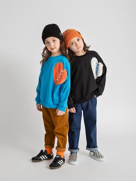 「アイテム（その他パンツ、イエロー系）」を使った、branshesさん（キッズ・120cm）の秋コーディネート