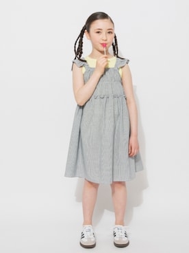 「EDWIN（エドウィン）の【Ou? by EDWIN】タンクトップ（タンクトップ、イエロー系）」を使った、branshesさん（キッズ・110cm）の夏コーディネート