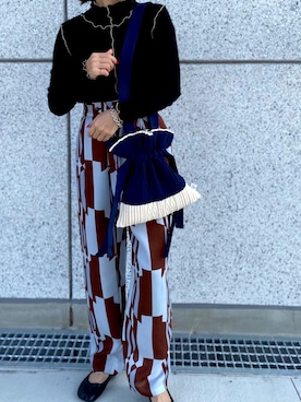 「スカラップ」｜「アイテム（パンプス）」を使った、sayakoさん（レディース・150cm）の秋コーディネート