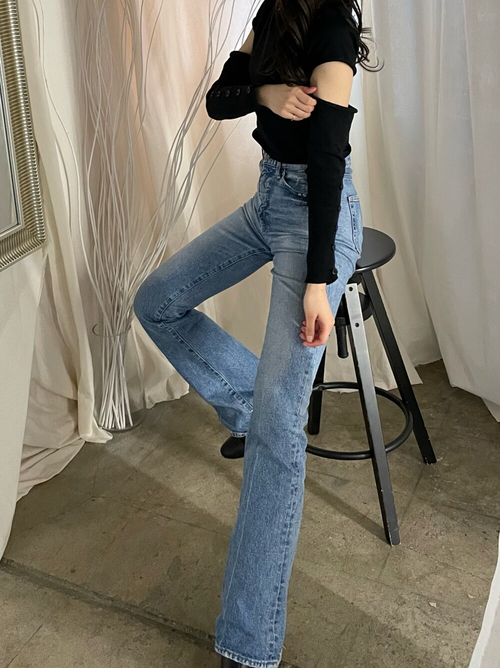 MOUSSY（マウジー）の「MVS FLARE(L) / ロングサイズ（デニム