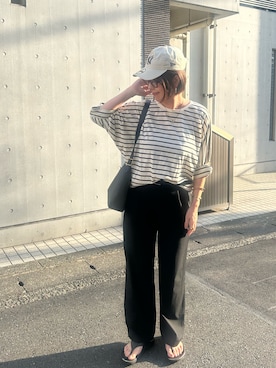 「アイテム（メガネ）」を使った、♥︎ 𝕃𝕆𝕍𝔼 ♥︎さん（レディース・163cm）の夏コーディネート