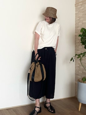 「ikka（イッカ）のアイテム」を使った、♥︎ 𝕃𝕆𝕍𝔼 ♥︎さん（レディース・163cm）の夏コーディネート