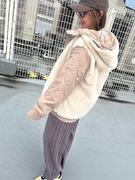 「アイテム（マウンテンパーカー）」を使った、♥︎ 𝕃𝕆𝕍𝔼 ♥︎さん（レディース・163cm）の秋コーディネート