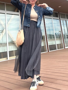 「アイテム（ブルゾン）」を使った、♥︎ 𝕃𝕆𝕍𝔼 ♥︎さん（レディース・163cm）の秋コーディネート