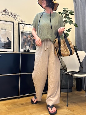 「ikka（イッカ）のアイテム」を使った、♥︎ 𝕃𝕆𝕍𝔼 ♥︎さん（レディース・163cm）の夏コーディネート