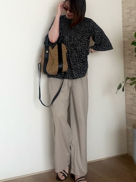 「ikka（イッカ）のアイテム」を使った、♥︎ 𝕃𝕆𝕍𝔼 ♥︎さん（レディース・163cm）の夏コーディネート