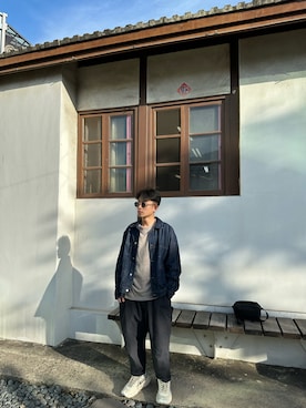 「plain-me（プレインミー）のアイテム（ジャケット/アウター）」を使った、Trunksさん（メンズ・166cm）の秋コーディネート