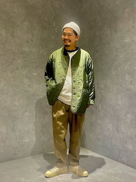 「KIJIMA TAKAYUKI」｜「アイテム（ニットキャップ/ビーニー）」を使った、kuroiwaさん（メンズ・164cm）の秋コーディネート