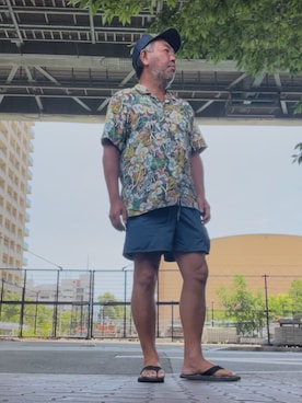 「patagonia（パタゴニア）のMen's Tidal Threads Camp Shirt（シャツ/ブラウス）」を使った、G'58さん（メンズ・177cm・50代）の夏コーディネート