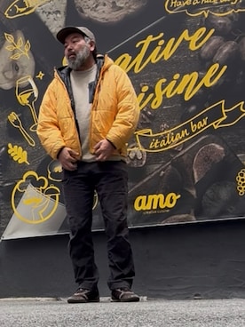 「アイテム（ナイロンジャケット）」を使った、G'59さん（メンズ・177cm）の冬コーディネート