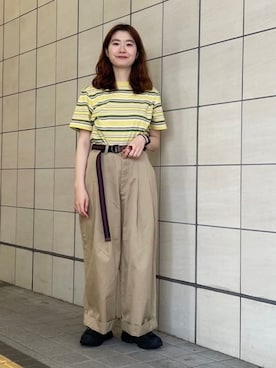 「BEAMS BOY（ビームスボーイ）のアイテム（パンツ）」を使った、BEAMS BOYさん（レディース・159cm）の春コーディネート