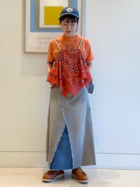 「BEAMS BOY（ビームスボーイ）のアイテム（帽子）」を使った、BEAMS BOYさん（レディース・154cm）の春コーディネート