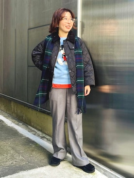 「スラックスパンツ」｜BEAMS BOYさん（レディース・147cm）の冬コーディネート