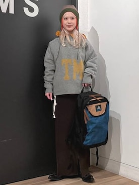 「アイテム（ナイロンジャケット）」を使った、BEAMS BOYさん（レディース・153cm）の冬コーディネート