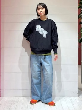 「Gramicci（グラミチ）のアイテム」を使った、BEAMS BOYさん（レディース・163cm）の春コーディネート