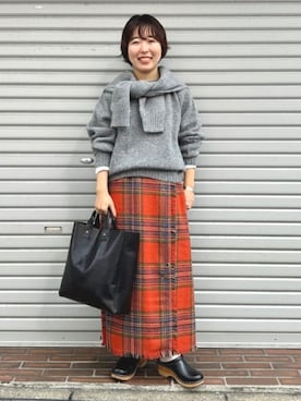 「アイテム（トートバッグ）」を使った、BEAMS BOYさん（レディース・147cm）の秋コーディネート