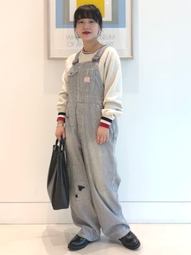 「アイテム（オールインワン・サロペット）」を使った、BEAMS BOYさん（レディース・149cm）の秋コーディネート