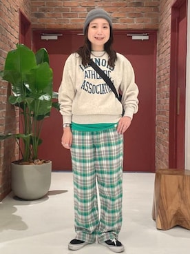 「アイテム（スウェット）」を使った、BEAMS BOYさん（レディース・159cm）の秋コーディネート