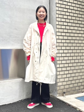 「アイテム（モッズコート）」を使った、BEAMS BOYさん（レディース・163cm）の秋コーディネート