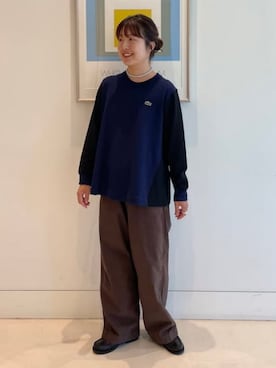 「アイテム（チノパンツ）」を使った、BEAMS BOYさん（レディース・160cm）の夏コーディネート